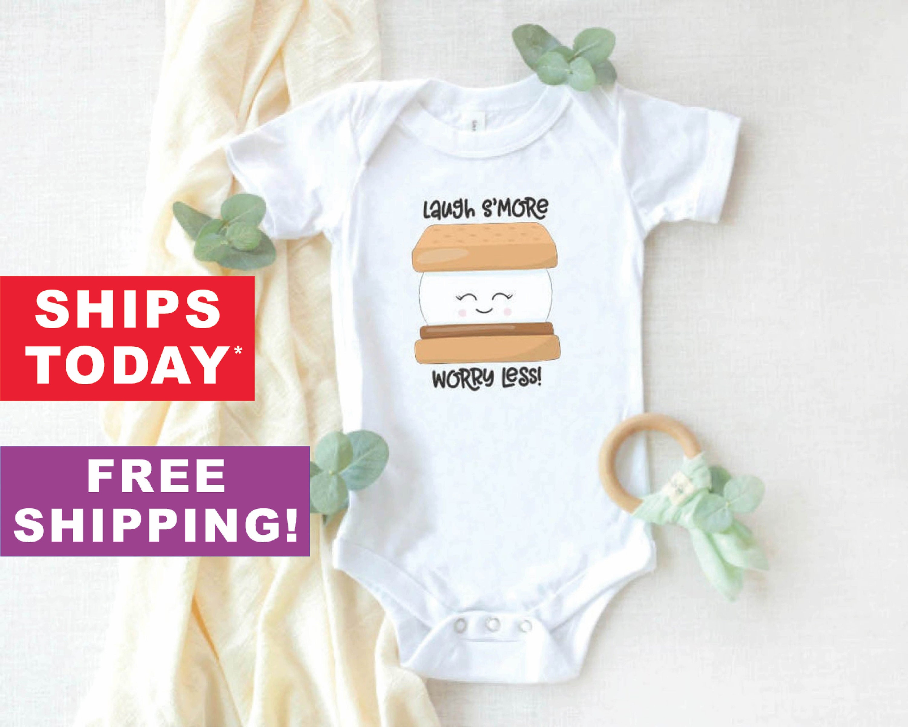 Smore Camping Baby Onesie® Baby Onesie® Baby Boy Onesie® Etsy