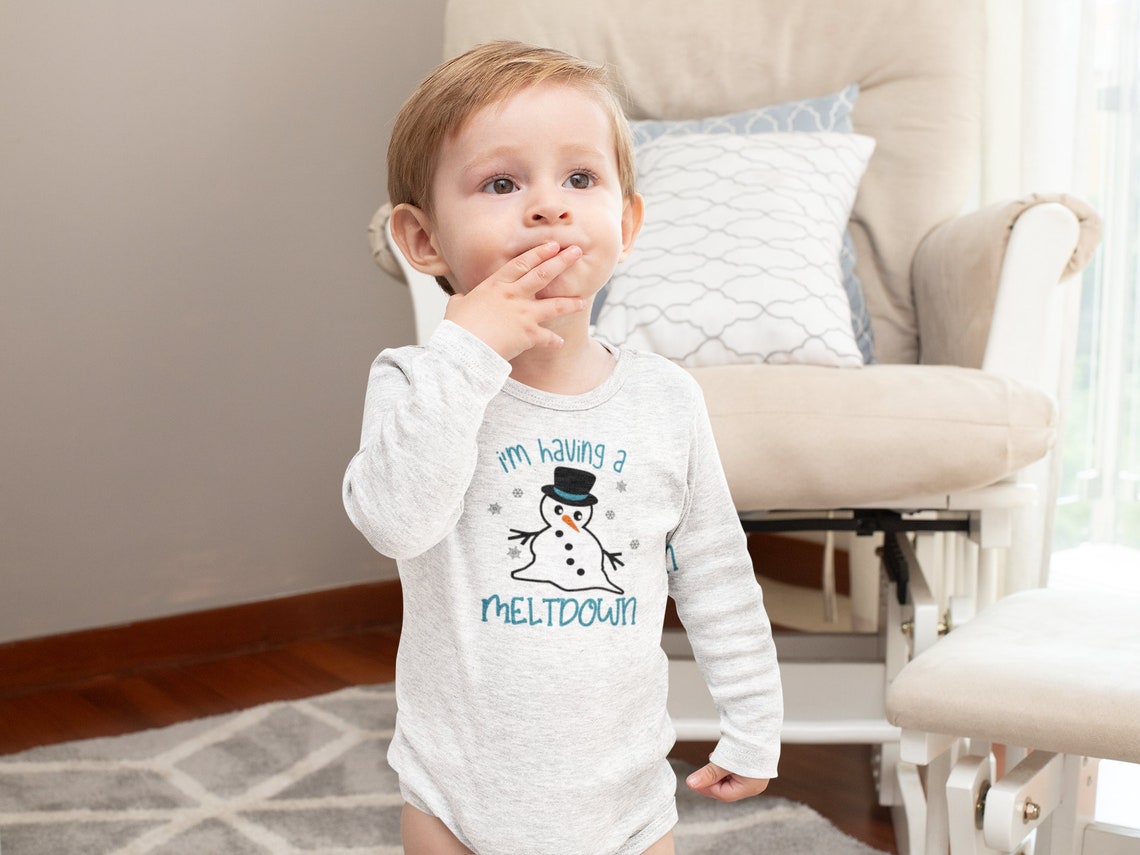 Snowman Baby Onesie® Baby Onesie® Baby Boy Onesie® Baby Etsy