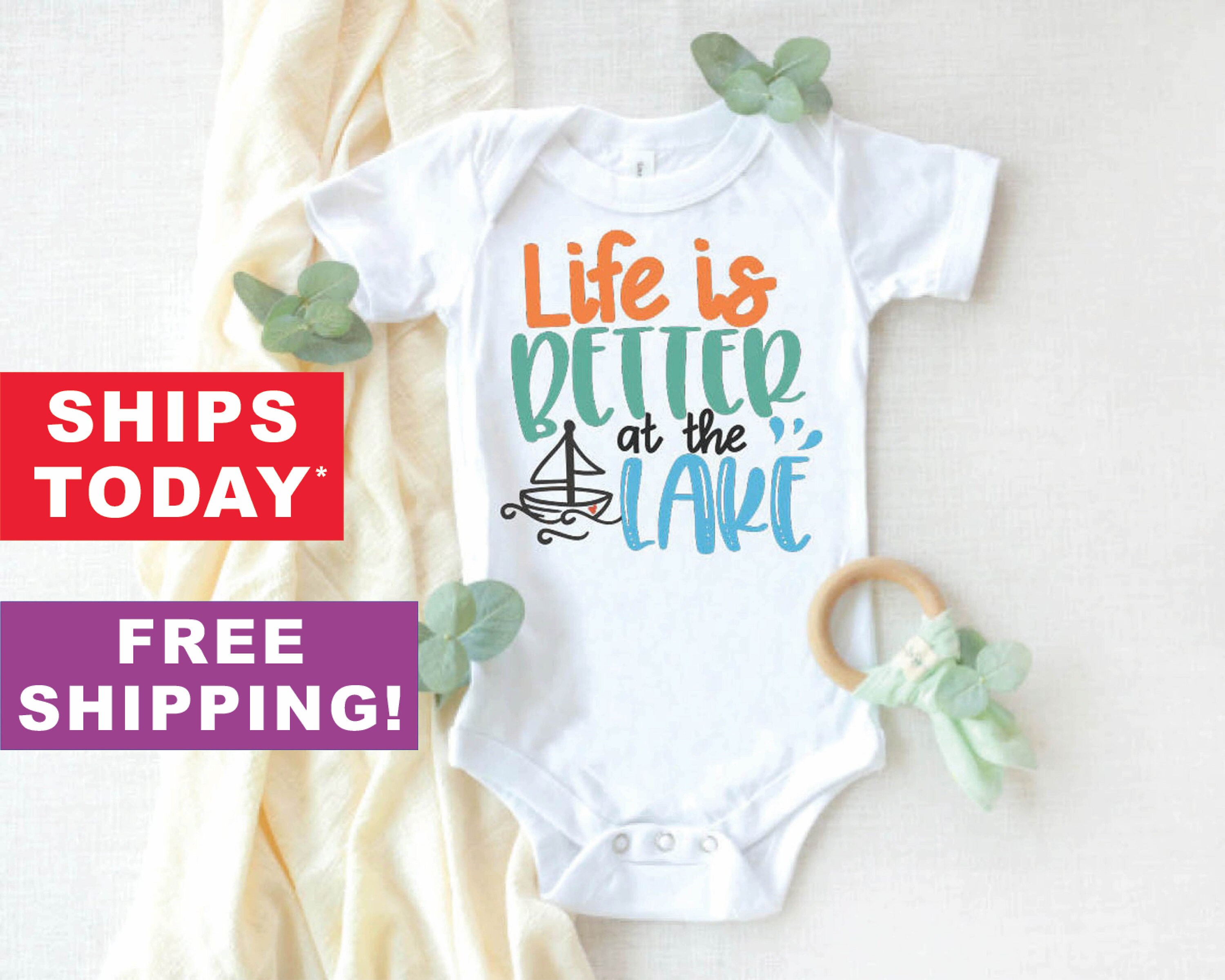 Lake Life Baby Onesie® | Life is Better at the Lake Onesie® | Little …