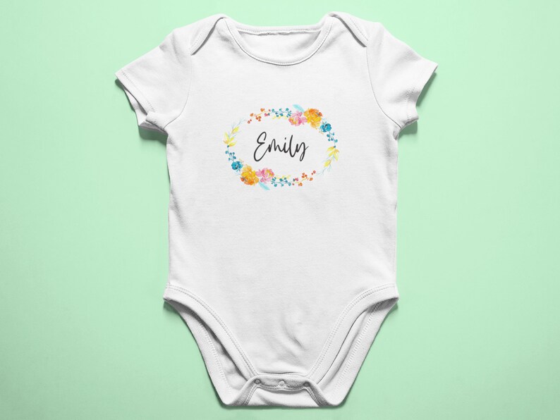 Personalized Name Baby Girl Onesie\u00ae Monogram Custom Onesie\u00ae 316 Baby Boy or Girl Name Onesie\u00ae
