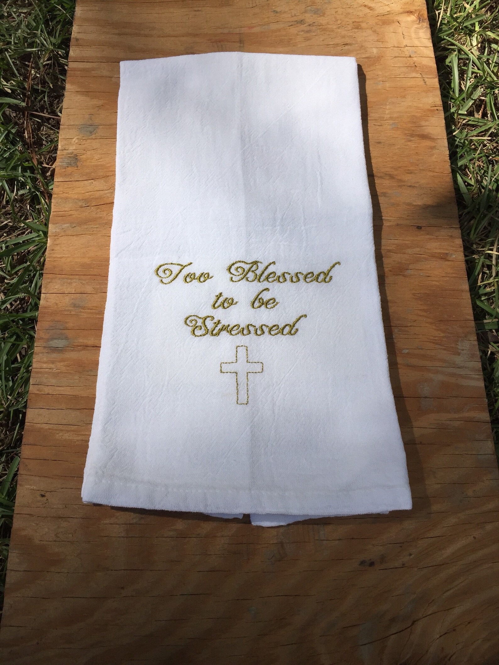 Embroidered Flour Sack Dish Towel Etsy