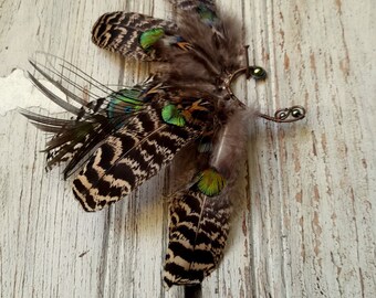 Real Feather Ear Cuff Forest Tale Carnival Accessories Hippie Boho Jewelry