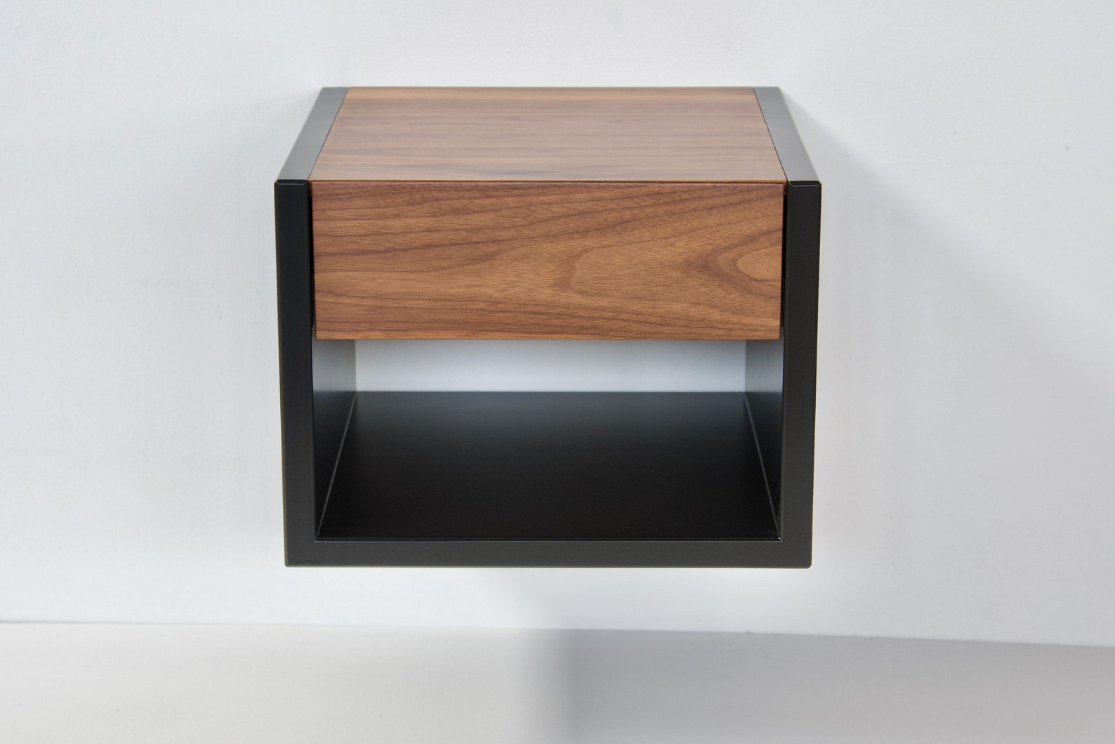 Minimalist Black Floating Nightstand With 1 Drawer in American Etsy