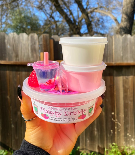 8 Oz.pinkity Drinkity Slime Kit Avalanche Thick Icee Glossy Slime inspired  by Pink Drink From Starbuckskey Chain-diy Slime Kgotslimes 