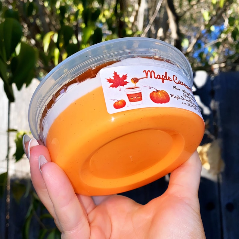 8oz. Maple Caramel PSL Build A Slime Slime Kit Pumpkin Spice Latte Thick Glossy Slime. DIY Interactive Put Together Yourself Slime image 5