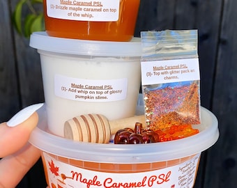 8oz.- Maple Caramel PSL- Slime Kit - Pumpkin Spice Latte - Thick Glossy Slime. DIY Kit. PSL!