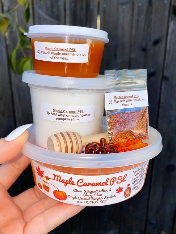 Maple Caramel PSL Slime Kit: Pumpkin Spice Scented, DIY Interactive