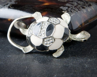 Vintage turtle brooch & pendant, vintage jewelry, animal brooch