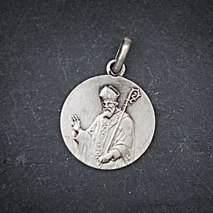 St Ortaire vintage religious Saint Medal, vintage catholic medal