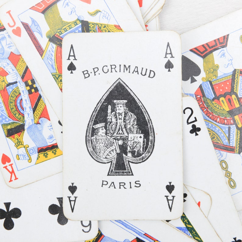 2 Set Of 52 Cards French Card Game Vintage Playing Cards Etsy Il E3gm