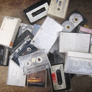 Big lot of vintage French audio tapes