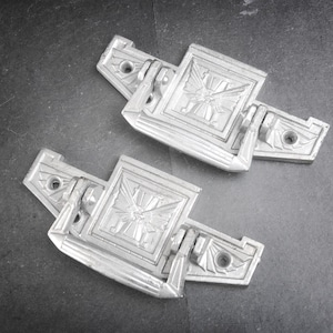 Rare set of 2 coffin handles, Art Deco period
