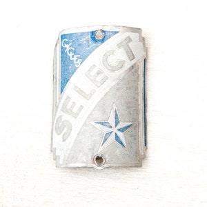 Ancienne plaque vélo LANDIA France bicyclette bicycle headbadge