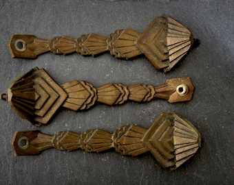 3 grandes patas de estilo art déco vintage francés para muebles