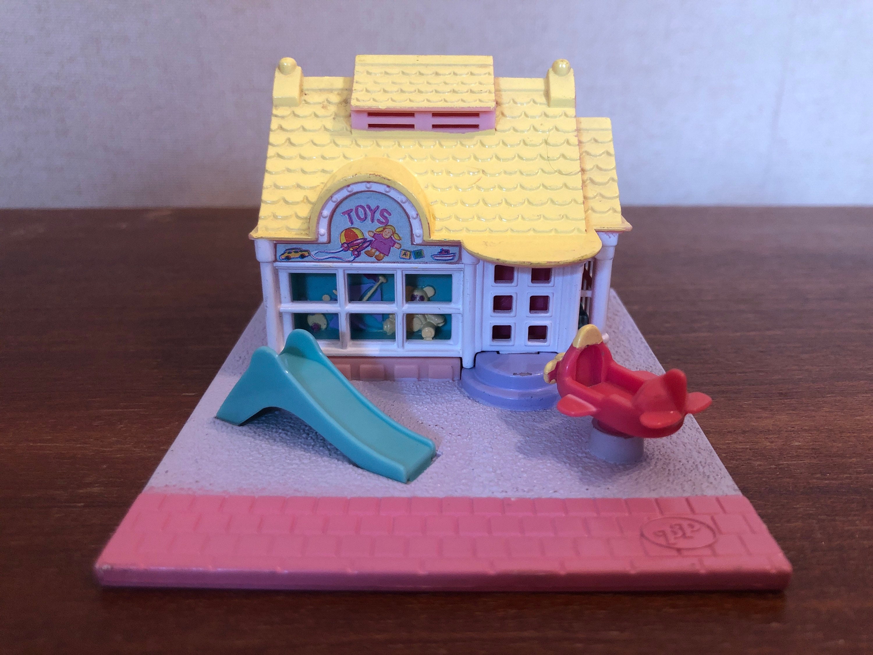 Bluebird Polly Pocket, Maison de poupée jouet, Porte-jouets, Jaune violet,  Poignée, Deux étages, Étui pliant, vintage, Collection 20-12-406 -   France