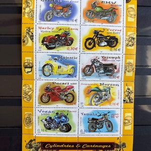 10 sellos postales antiguos de FRANCIA NUEVOS, sin usar Para colección, Correos de la República Francesa, Sello francés auténtico