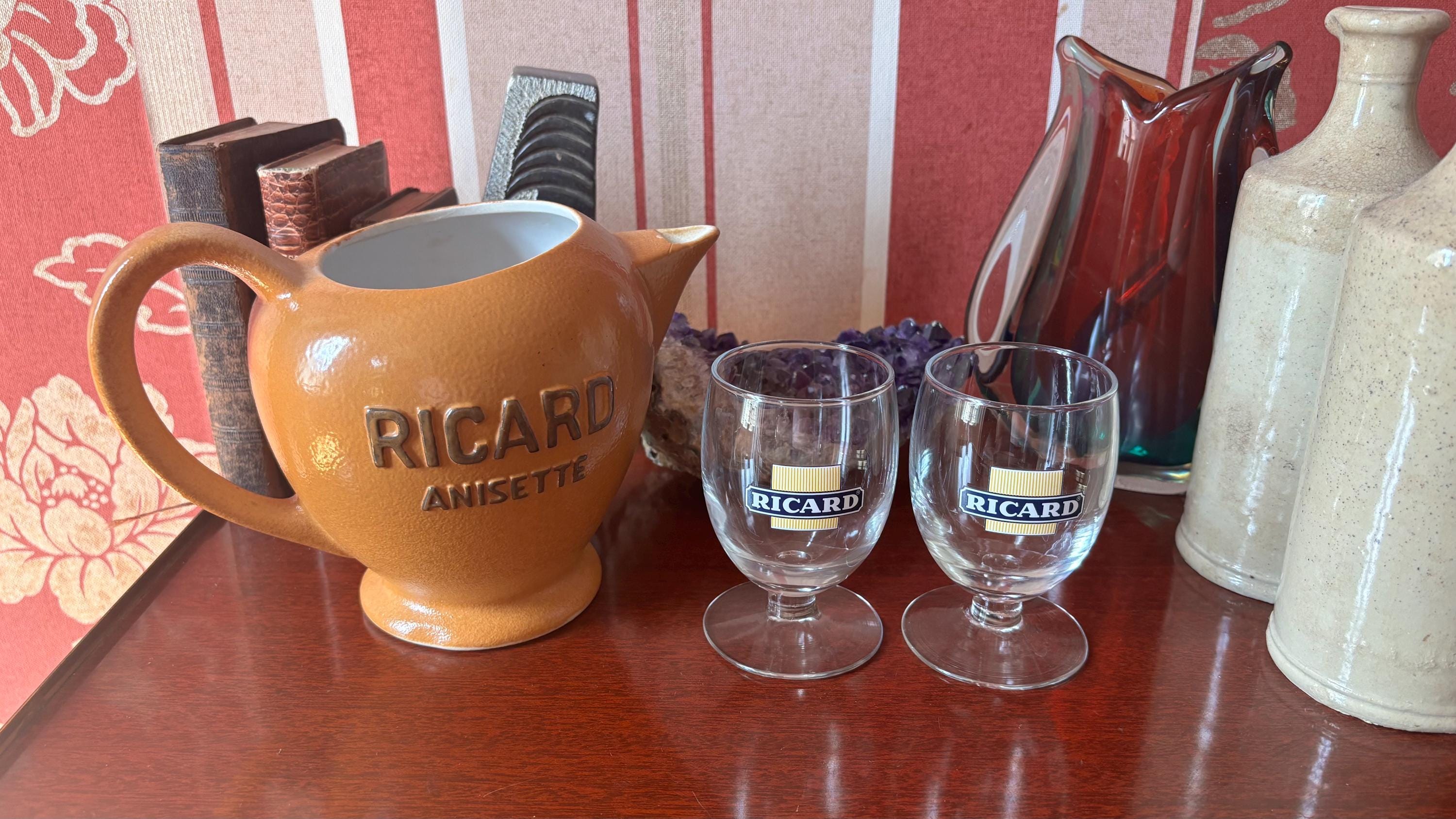 リカール ヴィンテージ セラミック RICARD カラフェとガラス 