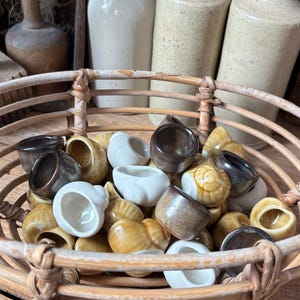 Ceramic Snail Individual Dish X10 or X5 - Antique Snail Dishes - Ceramic Snail Individual