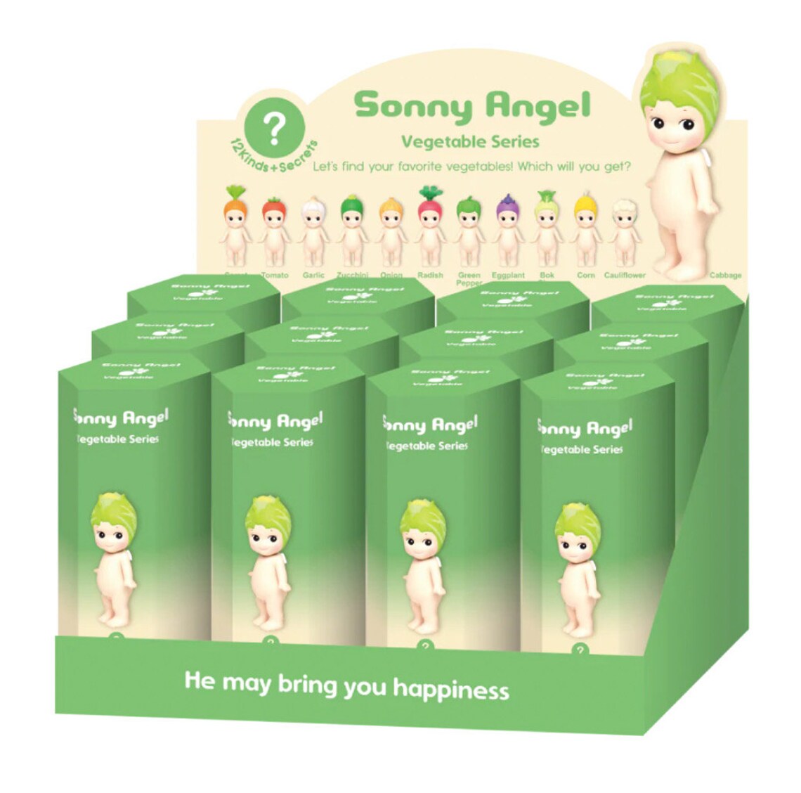 Sonny Angel – Figurine Bébé Série Légumes Version 2, Boîte Surprise, 12 Modèles + Secret, 7.5 à 9.5 Cm