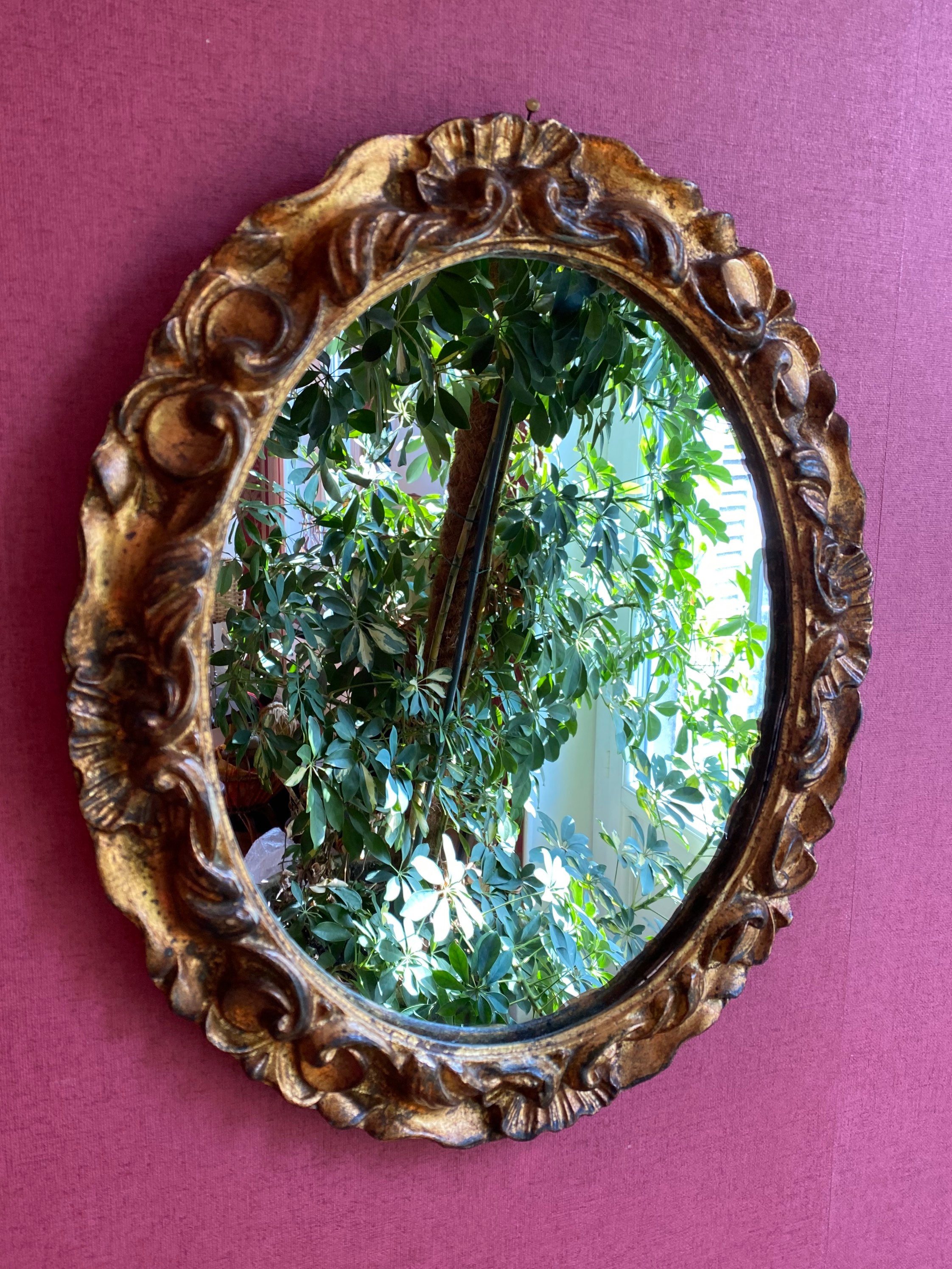 Miroir Mural de Style Baroque, Miroir en Bois, Décor Maison