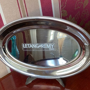 Medium Size French Tray of Letang & Remy, Letang Rémy France 18/10 stainless steel, Wedding gift