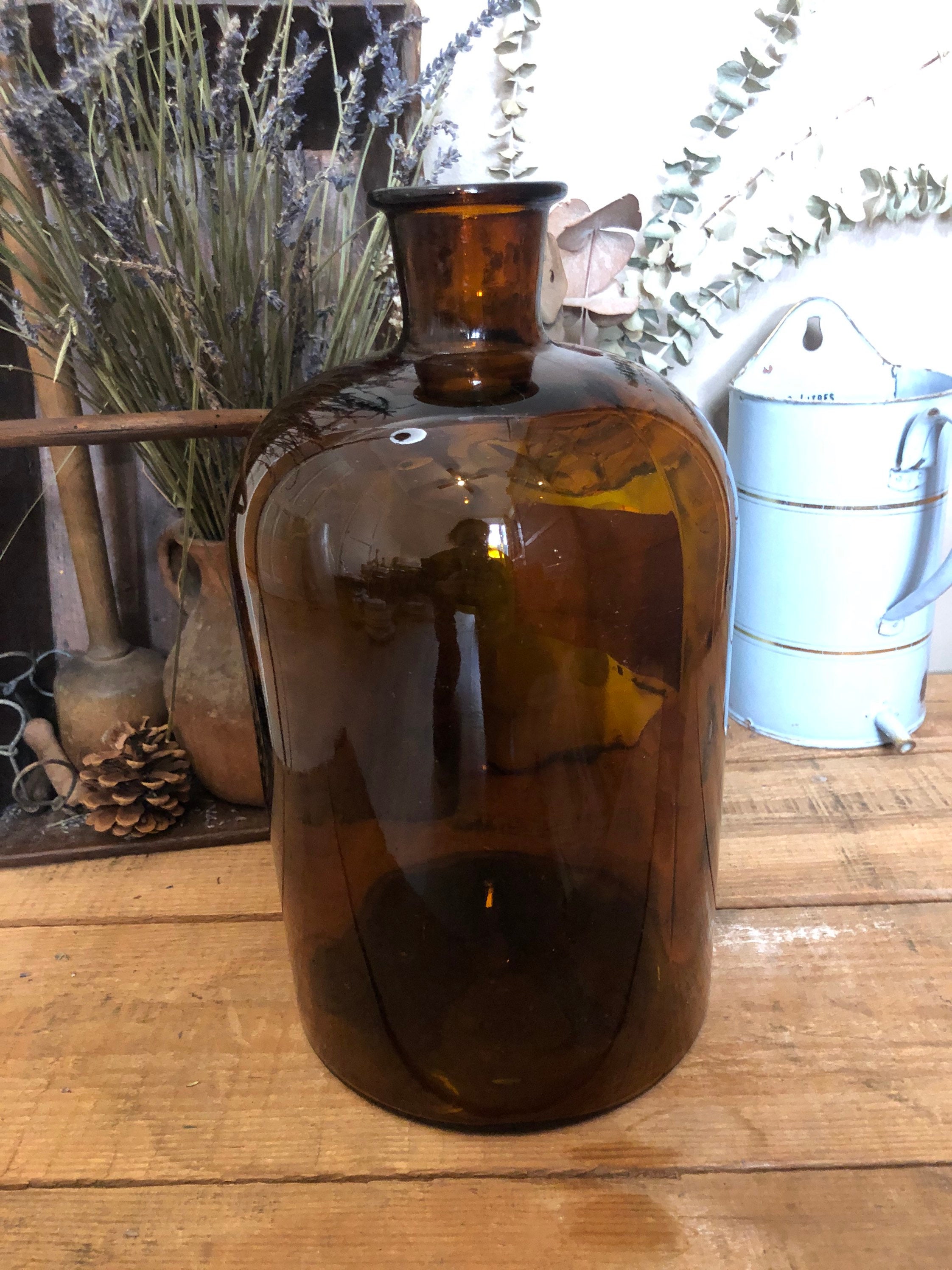 Vintage glass bottle Antique French glass bottle 1950s Etsy