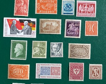 25 Anciens Timbres postes ALLEMANDS NEUFS , non oblitérés Pour collection, Authentic deutsch stamp