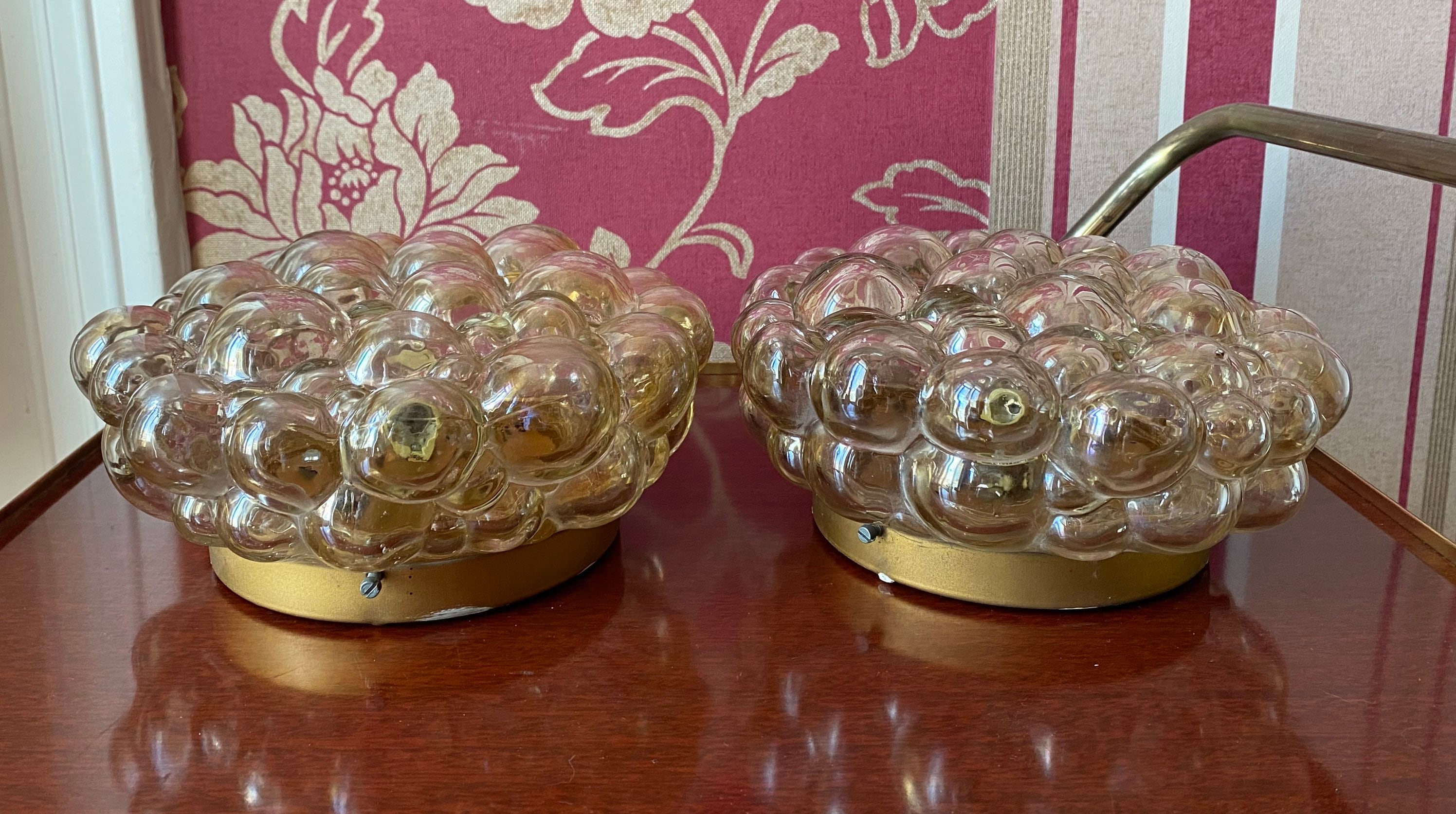 2 X Bubble Lamp by Helena Tynell for Glash tte Limburg 1960s Mid