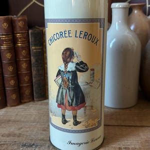 Chicorée Leroux Advertising Box, Vintage old metal box, Old metal box,