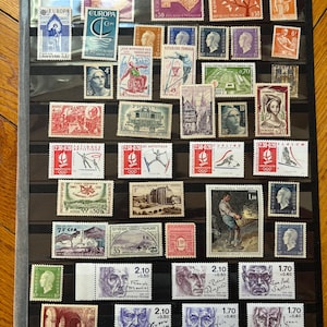 Correos de Francia, 40 sellos postales antiguos FRANCIA NUEVOS, sin matasellos Para colección, Poste République Française, Sello francés auténtico