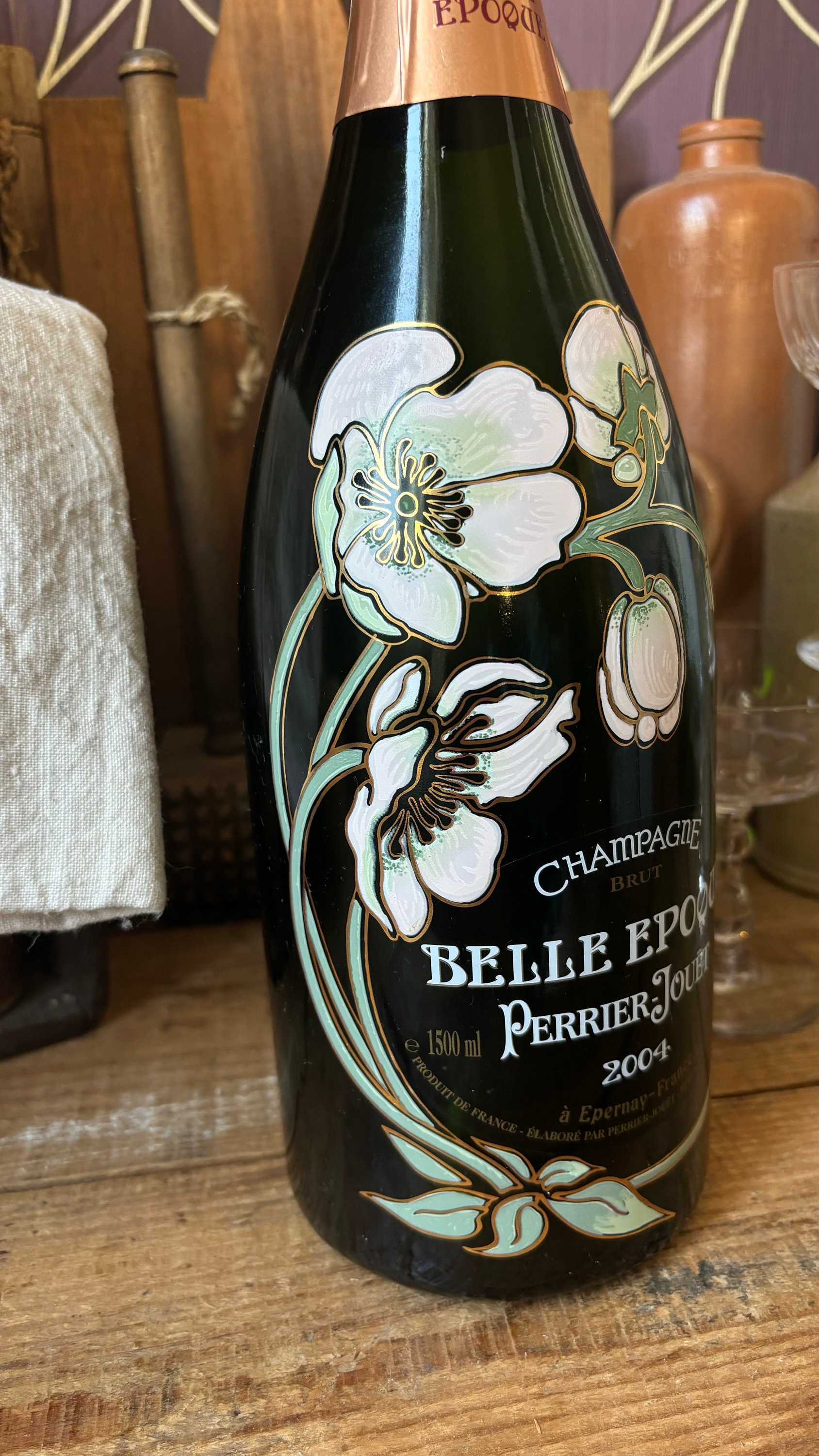 Rare PERRIER-JOUET Belle Epoque 2004 Dummy Bottle, 150 Cl From