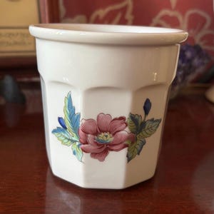 Vintage French APILCO porcelain jam jar, white tumbler jar