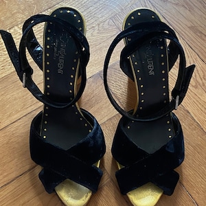 YSL Vintage shoes, Yves Saint Laurent sandals 2003 collection