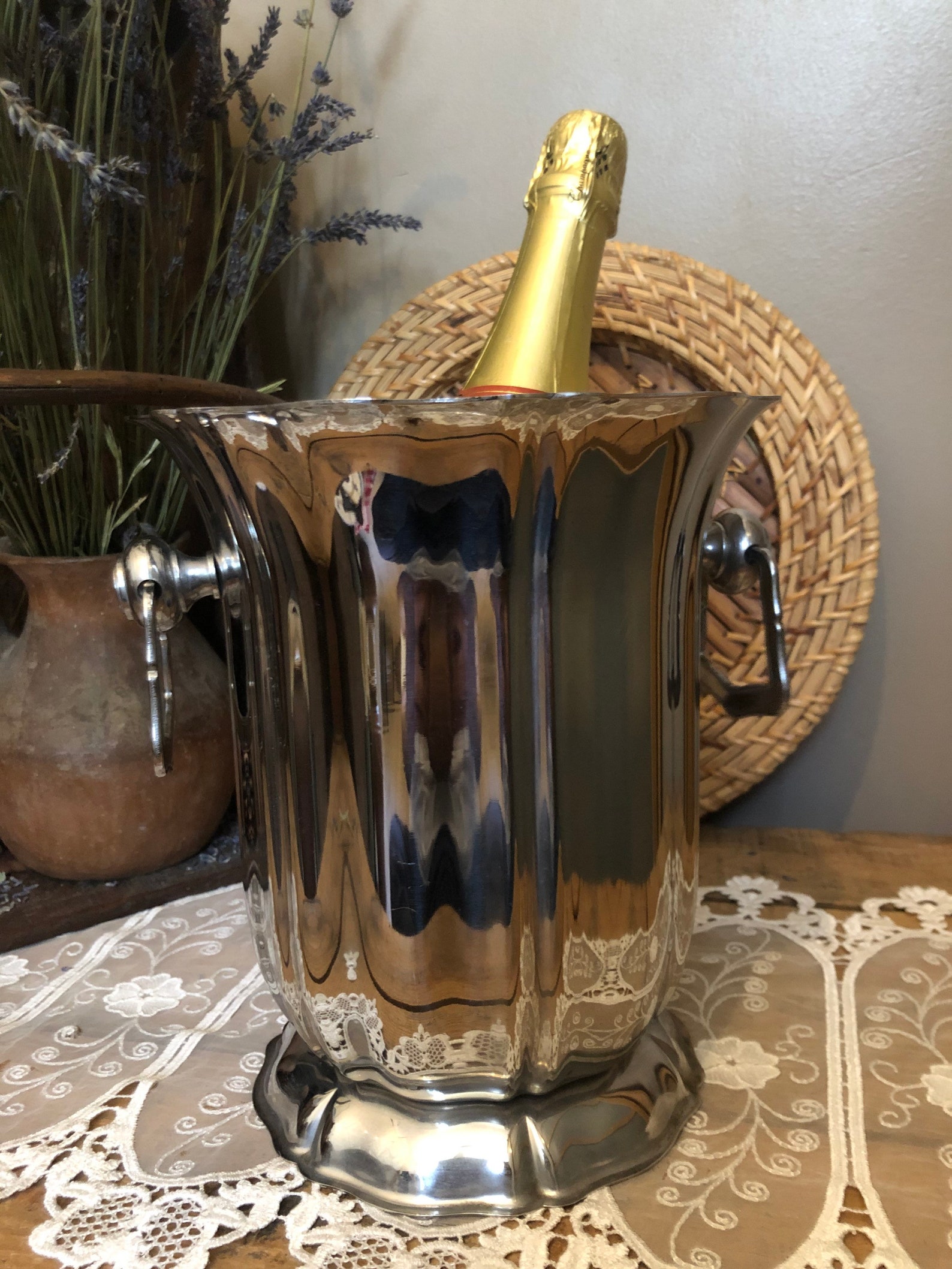 Jean Couzon Champagne Inox Bucket Champagne Cooling Vintage Etsy