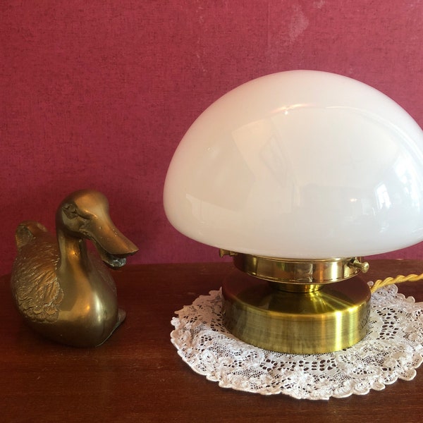 Lampe champignon à poser, globe pour luminaire en verre, Vintage Abat jour suspension, applique suspendue, globe art déco,