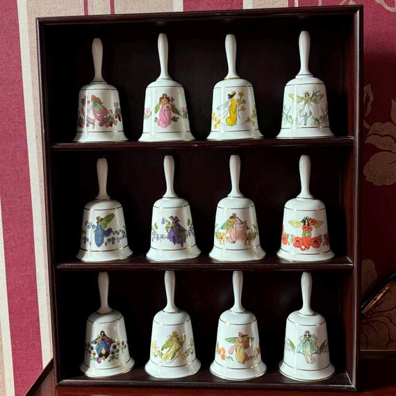 FRANKLIN PORCELAIN 花の妖精 磁器製ベルコレクション Complete Collection of 12 Franklin Porcelain Tulip Bells – Flower
