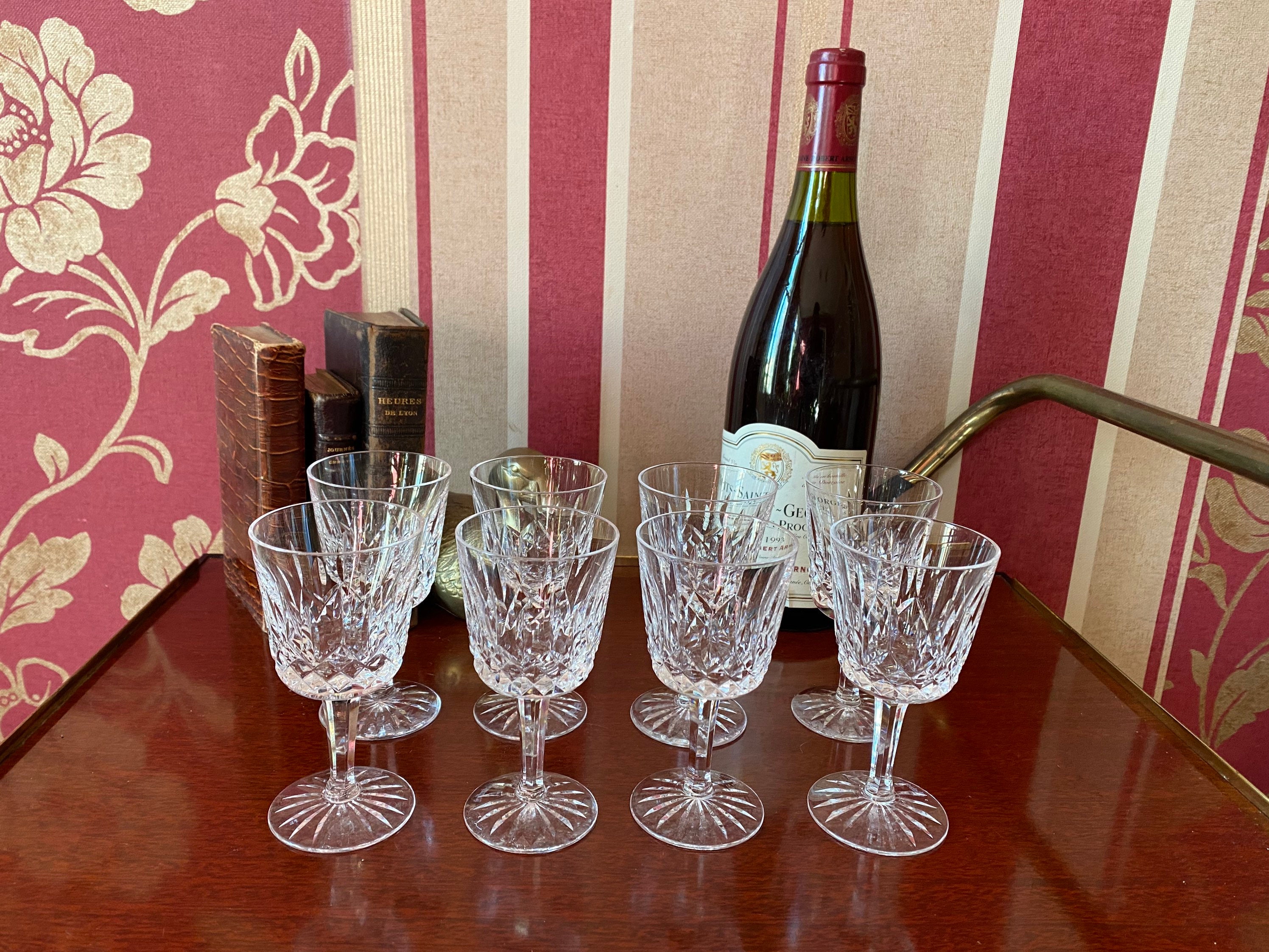 Waterford Crystal Wine Glass X 8, 8 Petits Verres à Vin/Porto en Cristal Coupé, Waterford, Lismore P