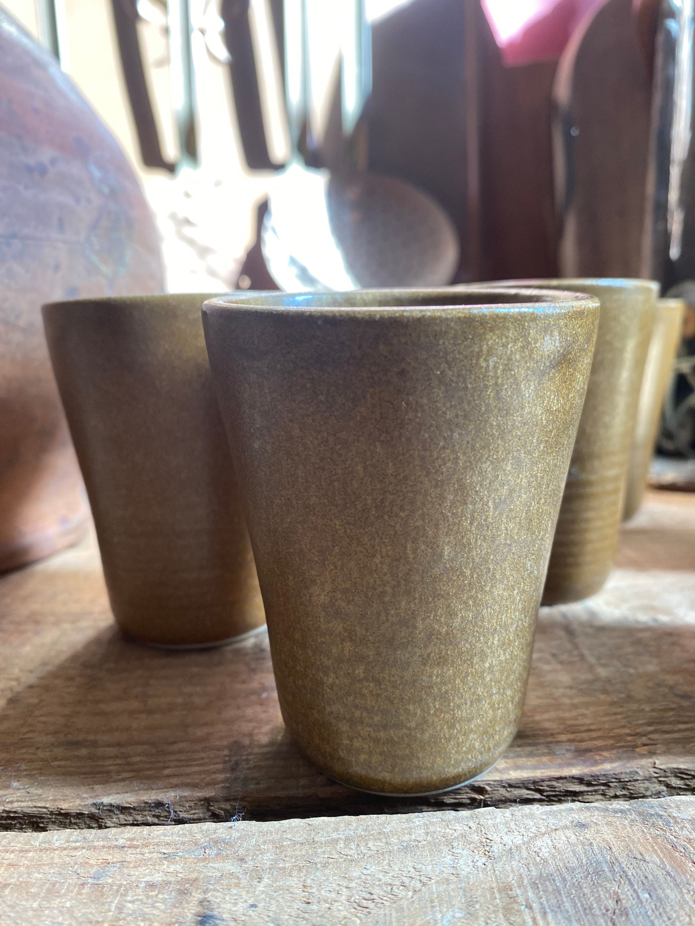 Set of 4 Grespots Digoin French Vintage Stoneware Mugs Glasses - Etsy