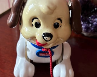 Fisher-Price Ziehspielzeug Hund – Vintage-Spielzeug von Fisher-Price – Sammlerstück – Vintage-Hundespielzeug