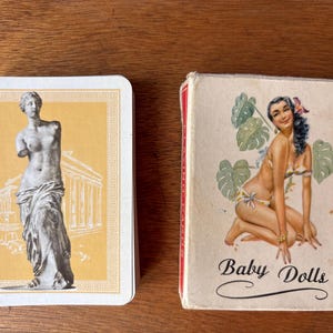 Pin Ups Kartenspiel, Baby Dolls No. 1002, Vintage, adivinación, cartomancia, clarividencia, baraja de tarot, esoterismo,