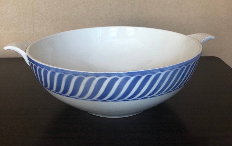 Bowl vegetable dish by DIGOIN SARREGUEMINES ears model Jacquot faience antique French manufacture