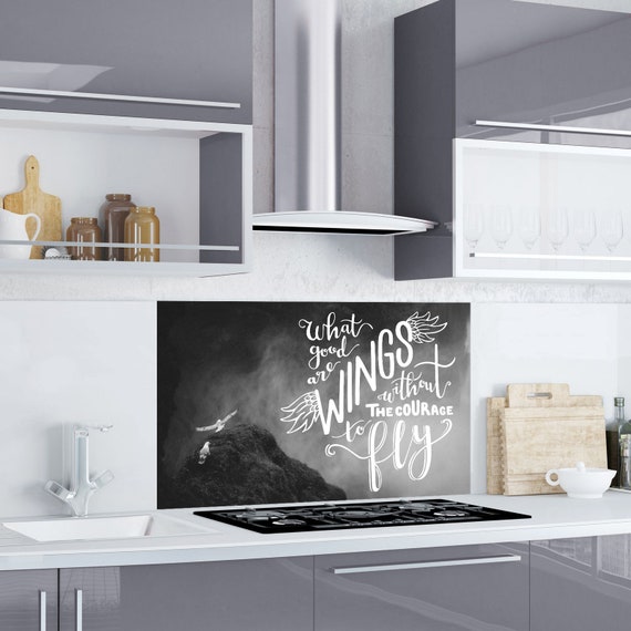 Inspirational Quote Kitchen & Bathroom Splashback Sticker Etsy