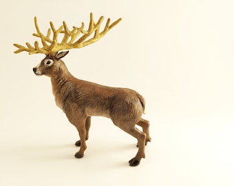 Christmas Decor Deer Sculpture Fantasy Deer Gift Polymer Clay