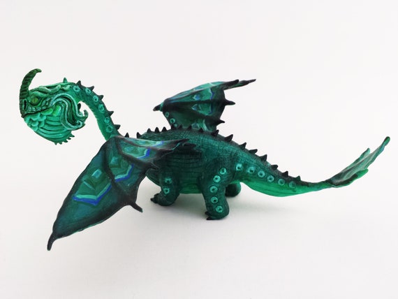 Drache Polymer Clay Nordische Drache Statue Fantasy Kreatur Etsy