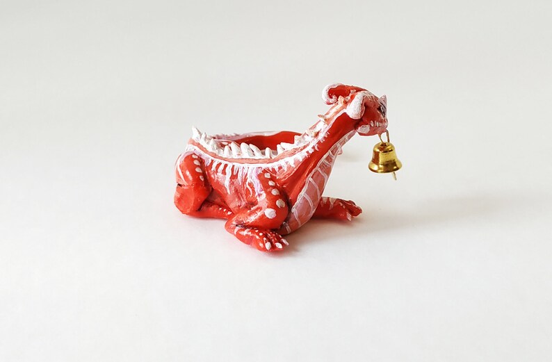 Xmas Christmas Candy Dragon sweet Polymer clay Christmas decoration Hygge Christmas decor Warm and comfy OOAK Christmas warm Xmas home decor