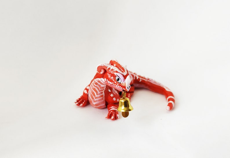 Xmas Christmas Candy Dragon sweet Polymer clay Christmas decoration Hygge Christmas decor Warm and comfy OOAK Christmas warm Xmas home decor
