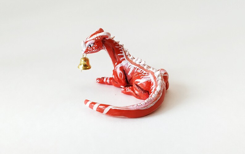 Xmas Christmas Candy Dragon sweet Polymer clay Christmas decoration Hygge Christmas decor Warm and comfy OOAK Christmas warm Xmas home decor