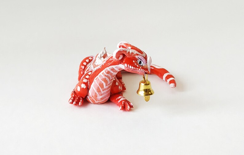 Xmas Christmas Candy Dragon sweet Polymer clay Christmas decoration Hygge Christmas decor Warm and comfy OOAK Christmas warm Xmas home decor