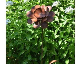 Bornhöft Gartenstecker Blume 2er Set – Metall Rost, Rustikale Gartendeko Für Beete & Töpfe