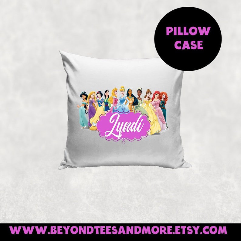 Disney Princess Pillow Case Princess Pillowcase Kids Etsy